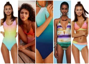 mallas degrade multicolor moda en trajes de baño verano 2019