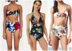 mallas estampa floral moda en trajes de baño verano 2019