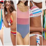 rayas mulricolores moda en trajes de baño verano 2019